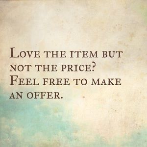 Feel free to send an offer